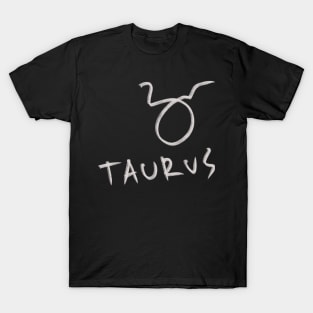 Hand Drawn Taurus Zodiac Signs T-Shirt